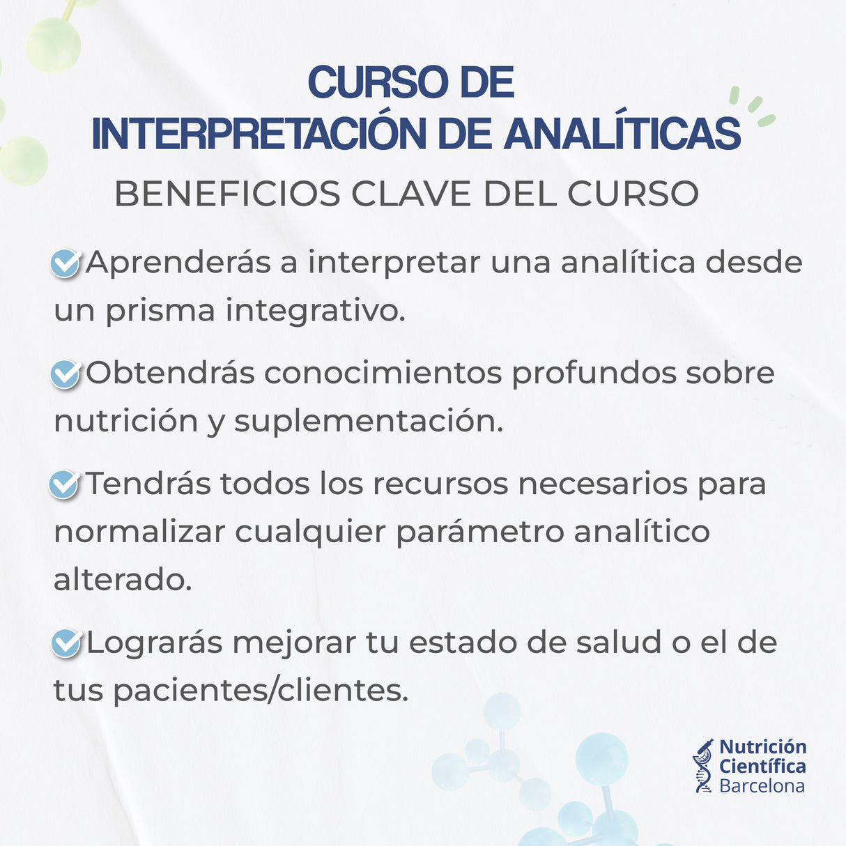 Beneficios Curso Analíticas